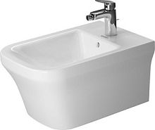 Биде подвесное Duravit 2268150000 P3 Comforts с переливом, с 1 отверстием под смеситель, вкл. заглушку для перелива-хром, вкл. крепление Durafix, 38x57 см, белое