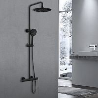 Душевая стойка Vincea VSFS-1D0TMB Desire термостатическая, черный