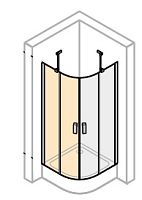 Распашная дверь с неподвижным сегментом Huppe Design Elegance 8E1703 092 321
