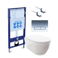 Инсталляция с подвесным унитазом Aquatek Поларис SET AQUATEK ПОЛАРИС-023 4в1
