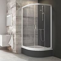 Душевой уголок Ravak 3B270140ZH BLCP4-90 Sabina, 90х90 см, Blix, белый + графит