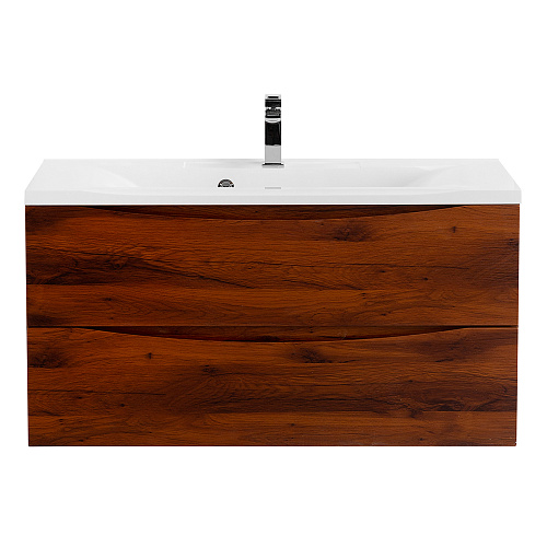 База BelBagno MARINO-1000-2C-SO-RC-P под раковину 100х45 см, подвесная, Rovere Ciliegio (дуб вишневый) купить недорого в интернет-магазине Керамос
