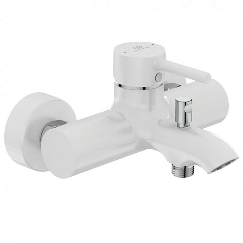 Смеситель Ideal Standard BC199U5 Ceraline для ванны/душа, Matt-White/Chrome (хром) (матовый белый/хром)