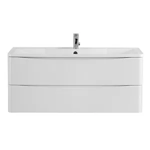 База BelBagno ACQUA-1200-2C-SO-BL под раковину 120х45 см, подвесная, Bianco Lucido (белый глянец)