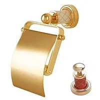 Держатель для туалетной бумаги с крышкой Boheme MURANO 10901-R-G