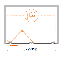Душевая дверь Cezares Porta PORTA-BS-90-C-Cr
