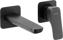 Смеситель Deante BQH_N54L Hiacynt для раковины с внутренней частью, Nero (черный)