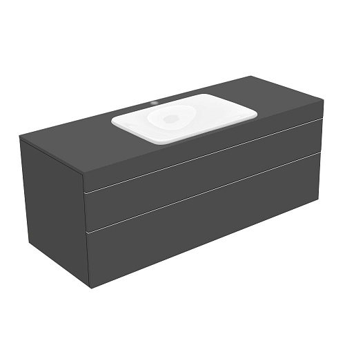 Тумба Keuco 31573390100 Edition 400 под умывальник 140х53.5 см, антрацит/антрацит купить недорого в интернет-магазине Керамос