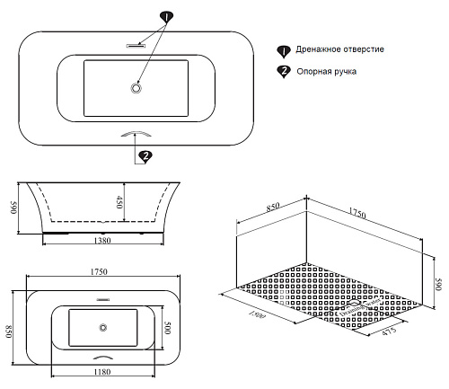 Ванна акриловая Azario сантехника STRESA AZ-М706 купить недорого в интернет-магазине Керамос Ванна акриловая Azario сантехника STRESA AZ-М706 купить недорого в интернет-магазине Керамос