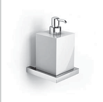 Gattoni 0325/ABC0  Kubik Дозатор для мыла подвесной керамический белый, цвет держателя: хром