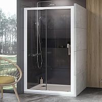 Душевая дверь Ravak 0ZVD0100Z1 10DP2-110 раздвижная 10°, белый + транспарент