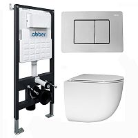 Инсталляция с подвесным унитазом Abber BEQUEM AC1132TC-AC0105-AC0120