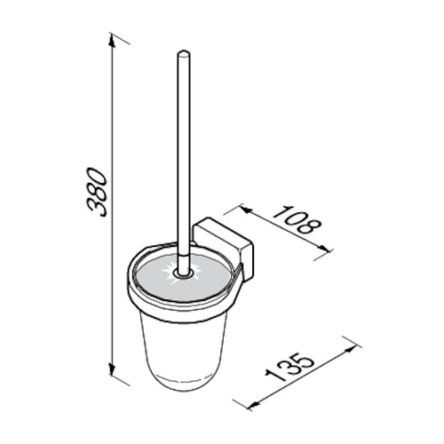 Ершик настенный, для унитаза Geesa AIM 917010 купить недорого в интернет-магазине Керамос