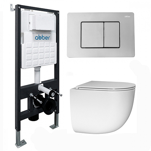 Инсталляция с подвесным унитазом Abber BEQUEM AC1132TC-AC0105-AC0120 купить недорого в интернет-магазине Керамос