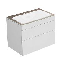 Тумба Keuco 31571720100 Edition 400 под умывальник 70х53.5 см, белый/стекло глянцевое трюфель