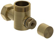 Вентиль Сунержа 051-1300-0134 угловой н/ж (под шестигранник) G 1" нар.р. / G 3/4" н. г., состаренная латунь