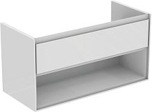 Тумба Ideal Standard E0828B2 Connect Air для раковины 100х44 см, подвесная, Glossy White + Matt White (белый глянцевый + белый матовый) Тумба Ideal Standard E0828B2 Connect Air для раковины 100х44 см, подвесная, Glossy White + Matt White (белый глянцевый + белый матовый)