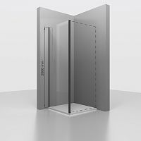 Боковая панель RGW 352205309-14 Z-050-3B, 200 см для душевой двери, профиль черный