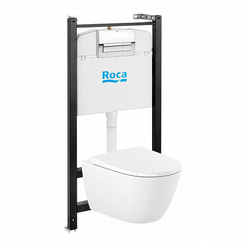 Комплект: Унитаз, сиденье, инсталляция, кнопка Roca  ZRU9310392 купить недорого в интернет-магазине Керамос