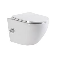 Унитаз подвесной, с функцией биде BelBagno Uno BB3105CHR-BS/SC