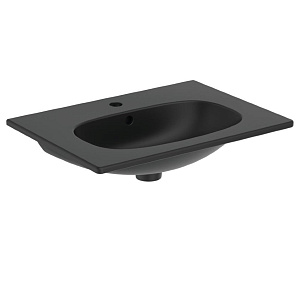 Раковина Ideal Standard T3510V3 Tesi Vanity подвесная 60х45 см, для монтажа соло, Silk Black (черный шелк)