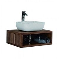 Тумба под раковину Акватон Интегро 60 1A141001INH10 венге шпон, 60х23х50