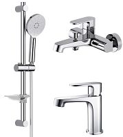 Комплект Aquatek AQ1230CR Оберон для ванной Set 3 в 1 (AQ1210CR + AQ1240CR + AQ2014CR), хром