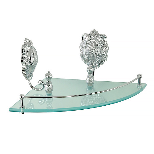 Полка Migliore 16666 Cleopatra c галереей угловая, стекло матовое/хром - купить в Санкт-Петербурге, цена на Полка Migliore 16666 Cleopatra c галереей угловая, стекло матовое/хром в интернет-магазине Керамос Полка Migliore 16666 Cleopatra c галереей угловая, стекло матовое/хром купить недорого в интернет-магазине Керамос