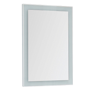 Зеркало Dreja 77.9011W Kvadro, 60x85 см, инфракрасный выключатель/LED-подсветка, белое