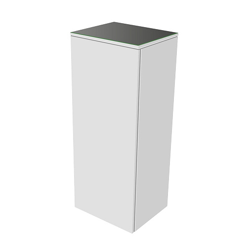 Шкаф-пенал Keuco 31720800002 Edition 400 средний 90х35 см, петли справа, белый глянцевый/стекло глянцевое антрацит купить недорого в интернет-магазине Керамос