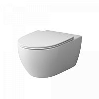 Унитаз AM.PM C111700SC Awe, подвесной 37х56 см FlashClean, безободковый, с сиденьем микролифт, белый