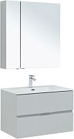 Комплект мебели Aquanet 00274204 Алвита New для ванной комнаты, серый купить недорого в интернет-магазине Керамос