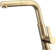 Смеситель Deante BQS_Z73M Silia для кухни с выдвижным изливом, золото Смеситель Deante BQS_Z73M Silia для кухни с выдвижным изливом, золото