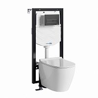 Инсталляция с подвесным унитазом WasserKRAFT Vils 56TLT.010.ME.MB03.H002
