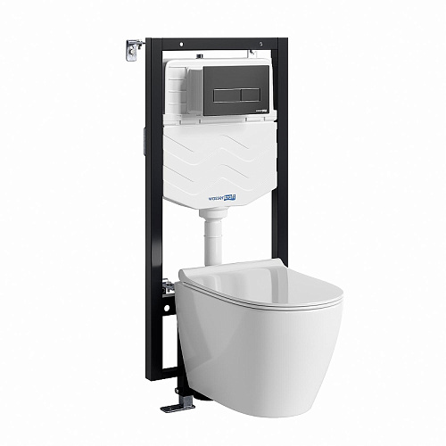 Инсталляция с подвесным унитазом WasserKRAFT Vils 56TLT.010.ME.MB03.H002 купить недорого в интернет-магазине Керамос