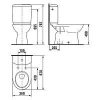 Унитаз напольный с бачком с вертикальным выпуском Jika OLYMP 8226170002421