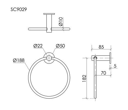 Полотенцедержатель Sancos Base SC9029BN