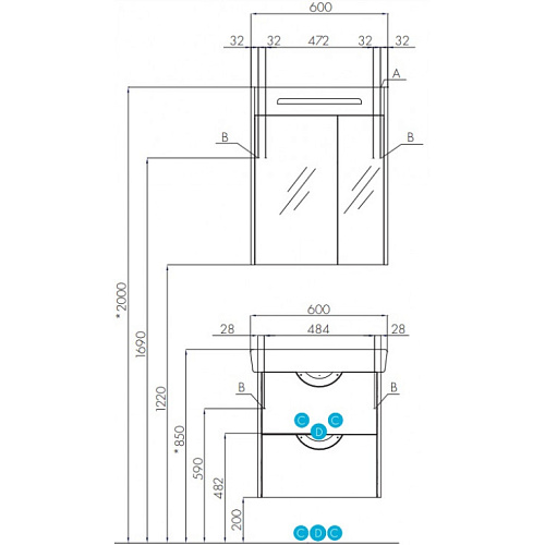 Тумба Aquaton Сильва 1A2118K1SIW50 купить недорого в интернет-магазине Керамос