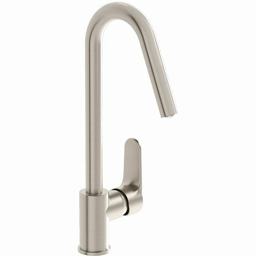 Смеситель Vitra A4274234EXP Root Round для кухонной мойки, матовый никель Смеситель Vitra A4274234EXP Root Round для кухонной мойки, матовый никель