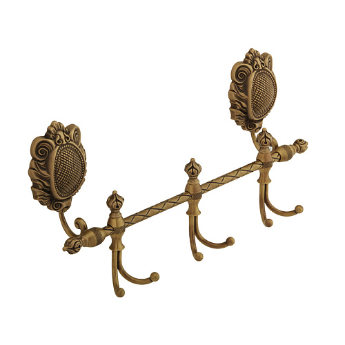 Планка Migliore 16635 Cleopatra с 3-мя двойными крючками, бронза купить недорого в интернет-магазине Керамос