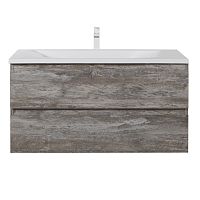 Тумба под раковину Cezares MOLVENO-100-2C-SO-LG MOLVENO подвесная, 100х50 см, серое дерево