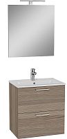 Комплект мебели Vitra 75103 Mia: тумба 60 см, раковина, зеркало c подсветкой, светлое дерево