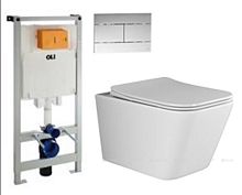 Сет инсталляция+унитаз+клавиша+сидение OLI  Промо комплект №54