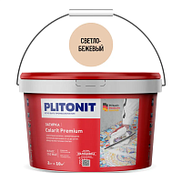 Цементная затирка Plitonit COLORIT Premium светло-бежевая, 2 кг