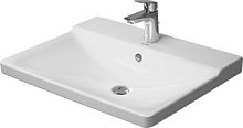 Раковина Duravit 2332650000  P3 Comforts для мебели, с переливом, с 1 отв. под смеситель, вкл. заглушку для перелива, хром, 65x50 см, белая