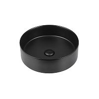 Раковина Vincea VBS-216MB керамическая, 39.4х39.4 см, накладная, черный матовый
