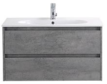 База BelBagno KRAFT-900-2C-SO-CG под раковину 90х46 см, подвесная, Cemento Grigio (цемент)