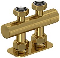 Вентиль Сунержа 03-1419-3434, 2х3/4" прямой скрытый-скрытый EU50, золото