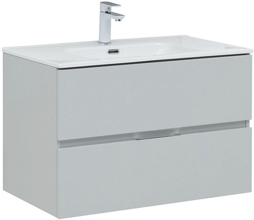 Тумба с раковиной Aquanet 00274113 Алвита New, 81х47 см, серая Тумба с раковиной Aquanet 00274113 Алвита New, 81х47 см, серая снят с производства