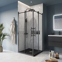 Душевой уголок BelBagno Marino MARINO-A-2-90-C-NERO Душевой уголок BelBagno Marino MARINO-A-2-90-C-NERO